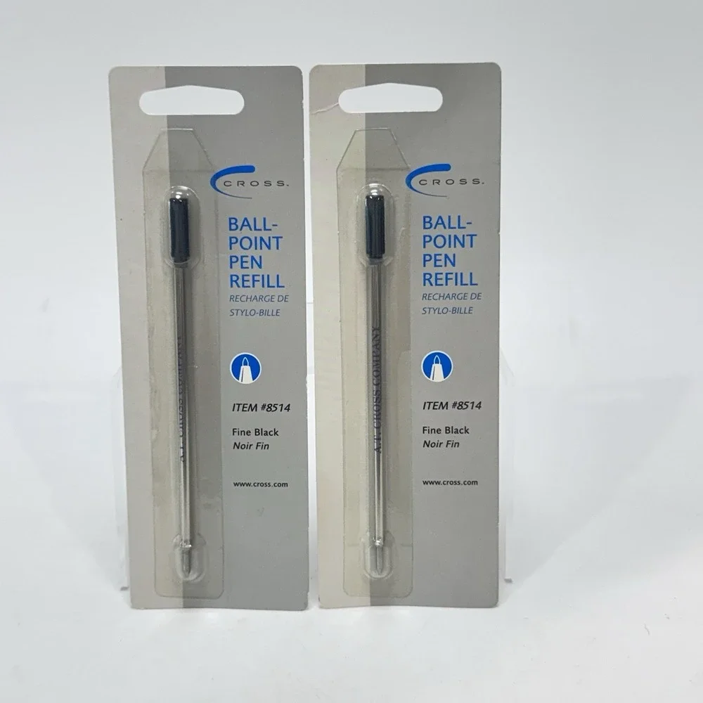 Cross Ball Point Pen‎ Refill Fine Black Ink Item #8514 Lot of 2